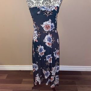 Strapless Floral Dress